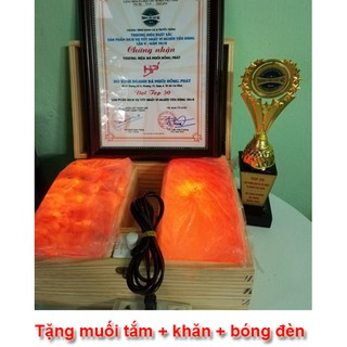 Đá muối massage chân 2 viên cong