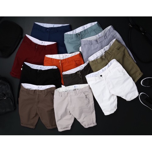 [Mua 2sp Miễn Ship] Quần Sọt Kaki Nam Chất Vải Co Giãn Nhẹ Size 28-34