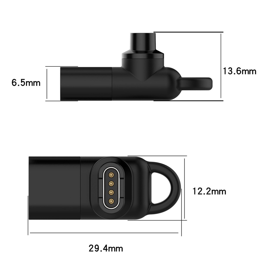 Đầu điều hợp sạc Fonken loại C / micro USB / IOS 4 chân cho đồng hồ thông minh Garmin
