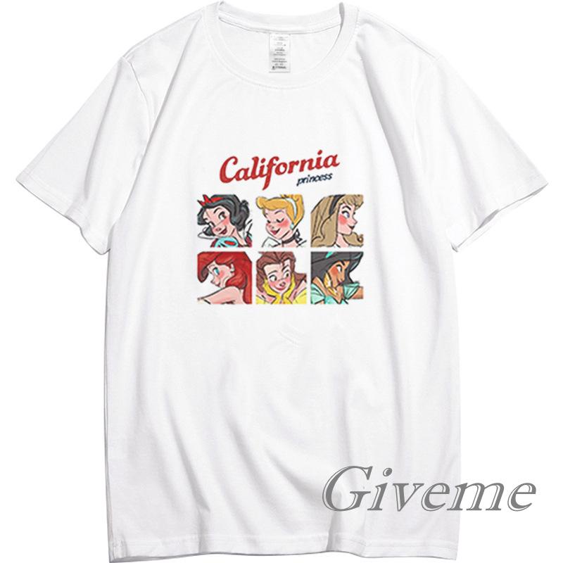 Áo Thun Tay Ngắn Cổ Tròn In Chữ Givenme Hoạt Hình Dành Cho Nữ