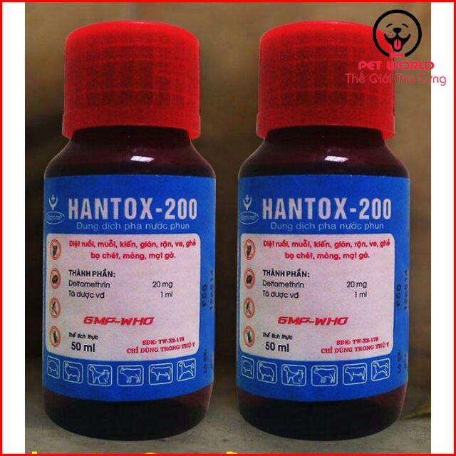 Hantox 200 xịt môi trường diệt ruồi, muỗi, ve, rận...