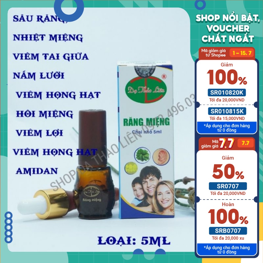 Tinh Dầu Răng Miệng Dạ Thảo Liên, Sâu Răng, Hôi Miệng, Nhiệt Miệng, Viêm Họng 0973.496.031