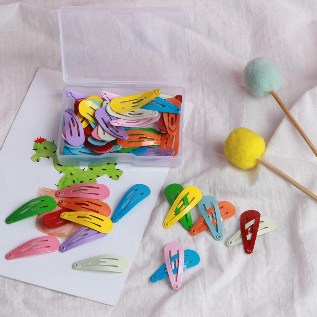 Set 50 Kẹp Tóc Màu Sắc Kẹo Ngọt Xinh Xắn
