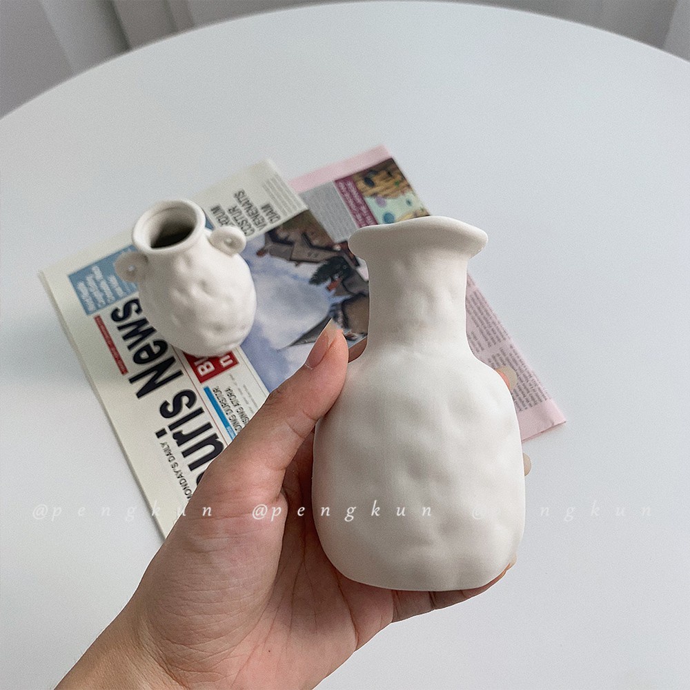 Bình gốm sứ cắm hoa trang trí nội thất kiểu dáng đơn giản thanh lịch