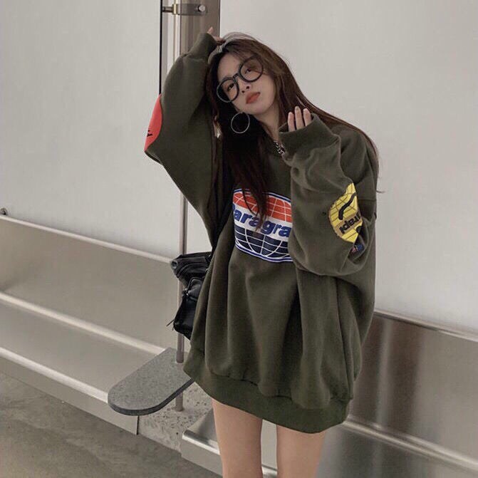 Áo sweater nỉ áo unisex P08 form thụng rộng - Áo nỉ nam nữ thu đông 2 màu thời trang hàn quốc | BigBuy360 - bigbuy360.vn