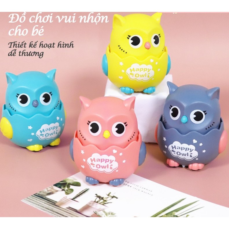 Đồ chơi cú mèo chạy cót ngộ nghĩnh (giao màu theo phân loại bé trai bé gái) quà tặng cho bé trẻ em