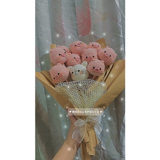 Hoa , thú bông len handmade