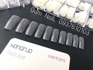 Hộp 100 móng tips dẻo, phom đẹp, mỏng