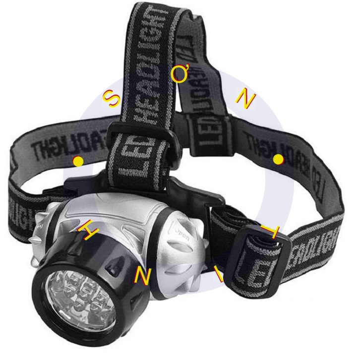 TOLSEN Đèn Đội Đầu Đèn Soi Chiếu Xa 7 LED 50Lumens 60011