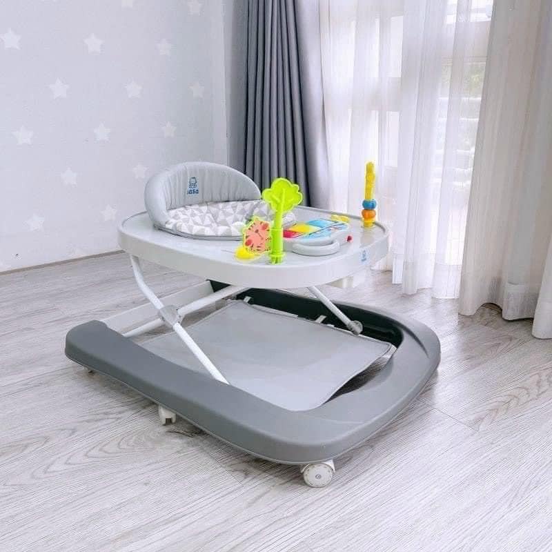 Xe Tập Đi Sasa Cho Bé 6-18 Tháng Có Nhạc/ Bàn Đồ Chơi/ Bàn Ăn - Xanh Hồng Xám / Xe tròn tập đi
