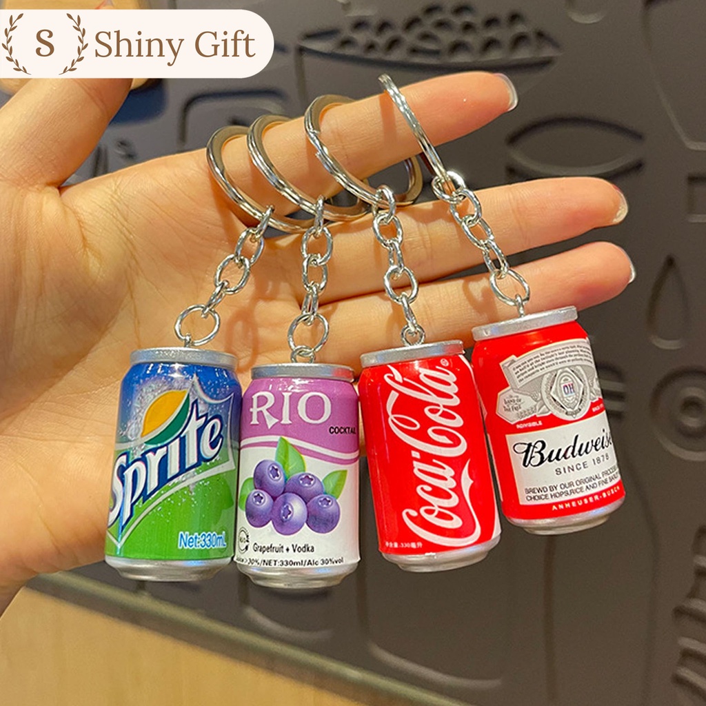Móc khóa lon nước giải khát, lon bia mini
