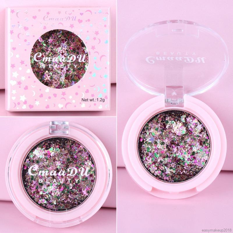 (Hàng Mới Về) Phấn Mắt Đơn Sắc Kim Tuyến Lấp Lánh Không Thấm Nước Cmaadu | BigBuy360 - bigbuy360.vn