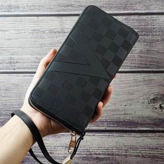 Ví da cầm tay nam LV (Louis Vuitton) hoa văn to hàng cao cấp