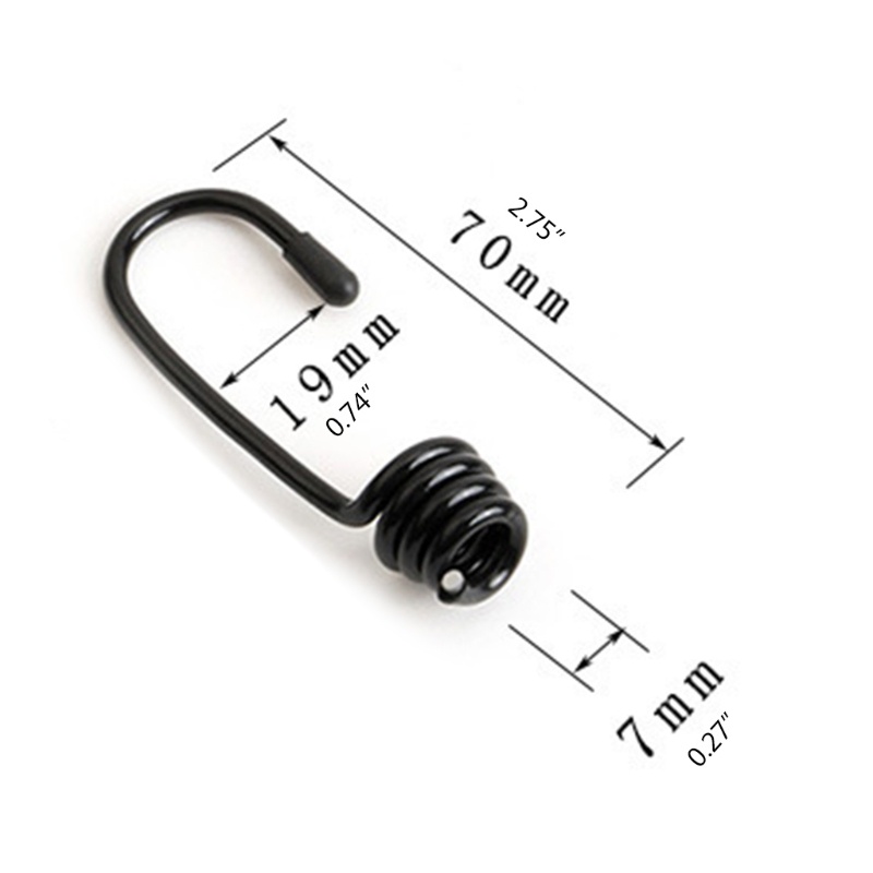 Set 12 Dây Móc Xoắn Ốc 7mm Giữ Cố Định Hành Lý Tiện Dụng