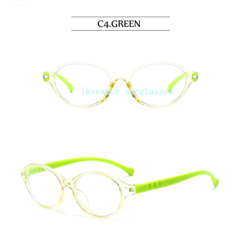Mắt Kính Gọng Oval Chống Ánh Sáng Xanh Cho Bé