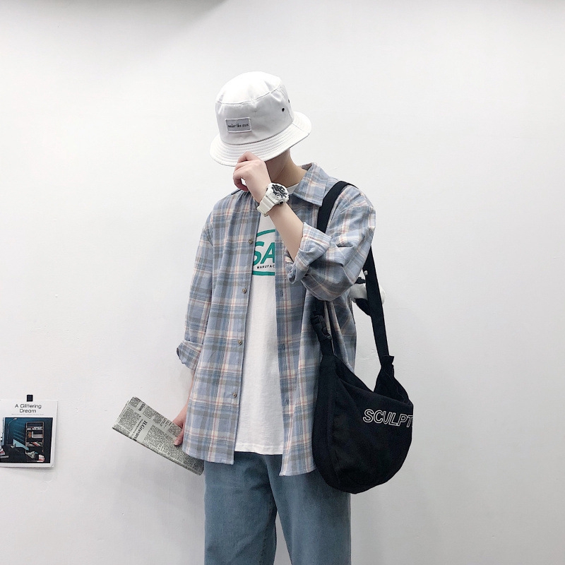 Áo sơ mi tay dài kẻ sọc caro thời trang cho nam | BigBuy360 - bigbuy360.vn