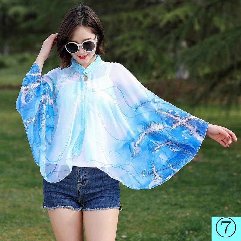 Áo Choàng Chiffon Lụa Chống Nắng Thời Trang Mùa Hè Cho Nữ
