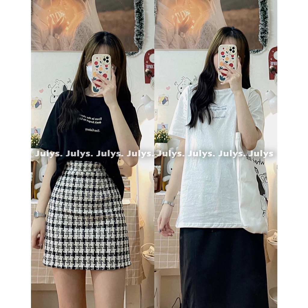 Áo phông Tess 4 màu thun cotton (ảnh thật Julys chụp kèm video)