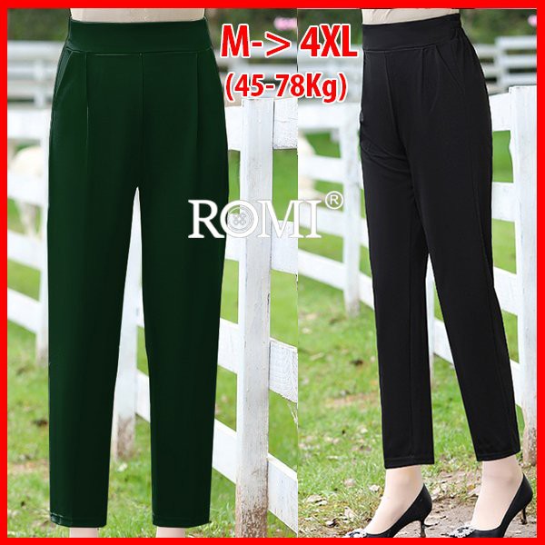 ROMI - THỜI TRANG TRUNG NIÊN - QUẦN TÂY TRUNG NIÊN NỮ CÔNG SỞ KIỂU QUẦN LƯNG THUN QUÝ BÀ 3Q12 -QUẦN TRUNG NIÊN