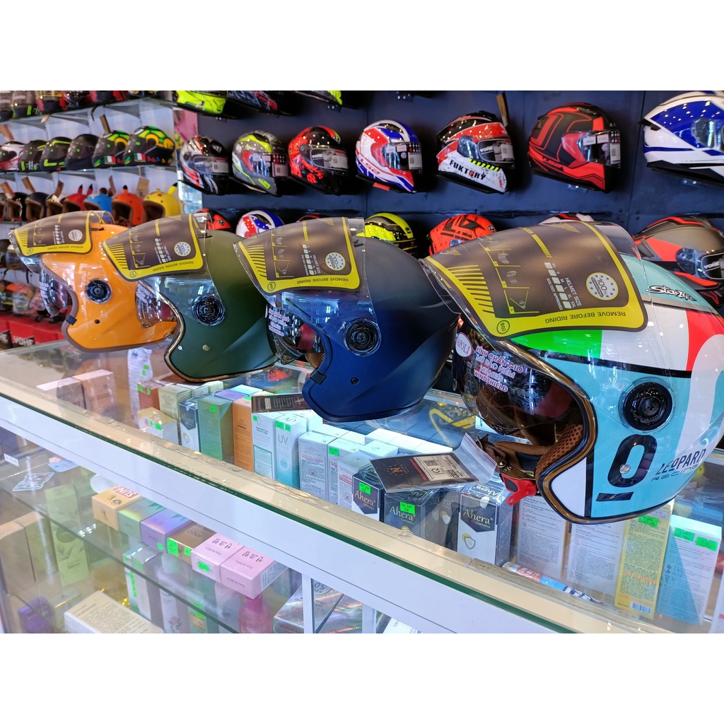 Mũ Bảo Hiểm 3/4 Đầu Napoli N125 Hai Kính Đi Được Cả Ngày và Đêm