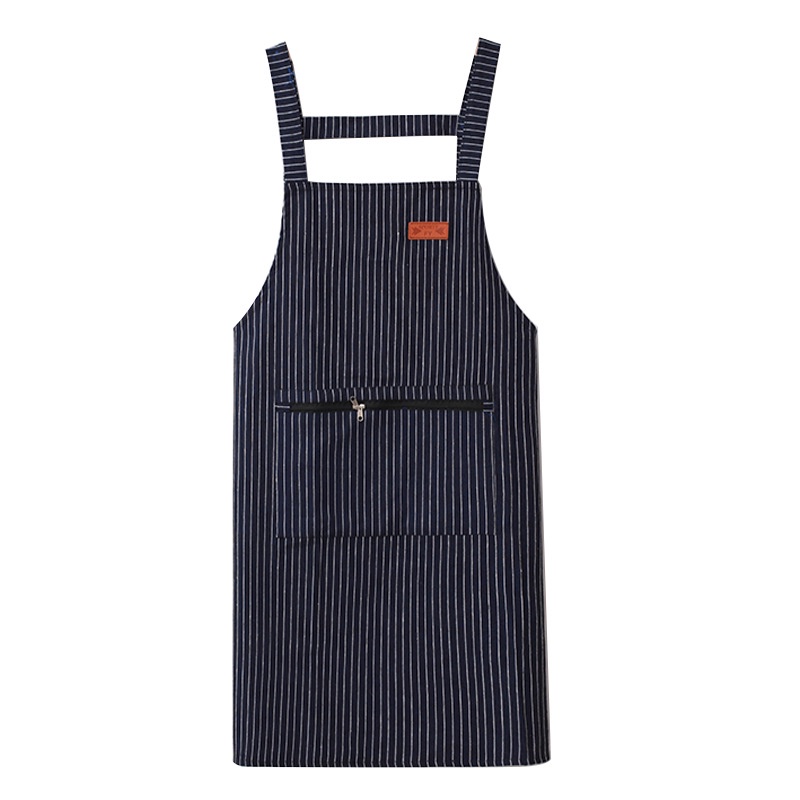 Tạp Dề Bằng Cotton Nguyên Chất Dày Dặn Họa Tiết Kẻ Sọc Dành Cho Nhà Bếp