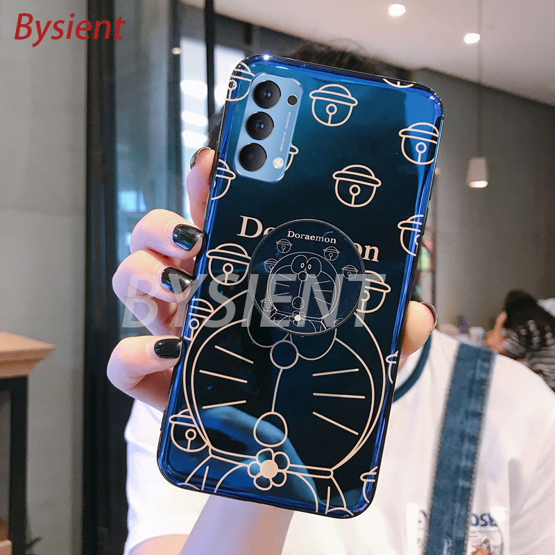 Ốp điện thoại in hình Doraemon đáng yêu cho Reno 5 5G 4 4g Hp Reno 4 Pro Realme 7 Reno4 Pro