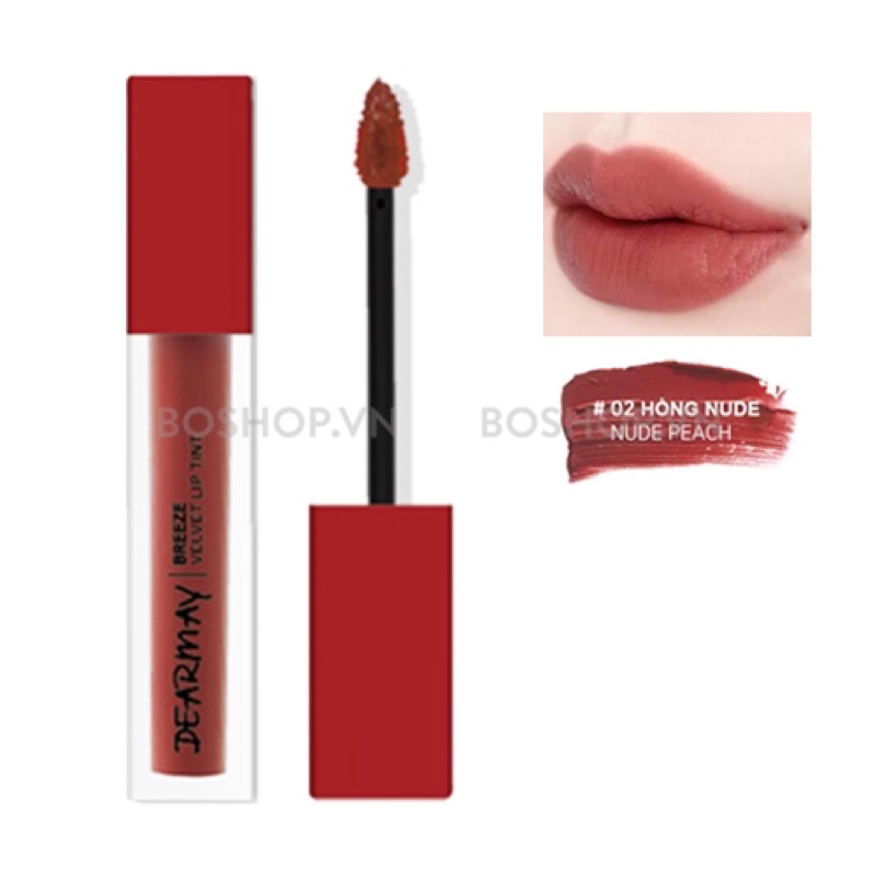 Son Kem Lì Dearmay Breeze Velvet Lip Tint No.02 Nude Peach