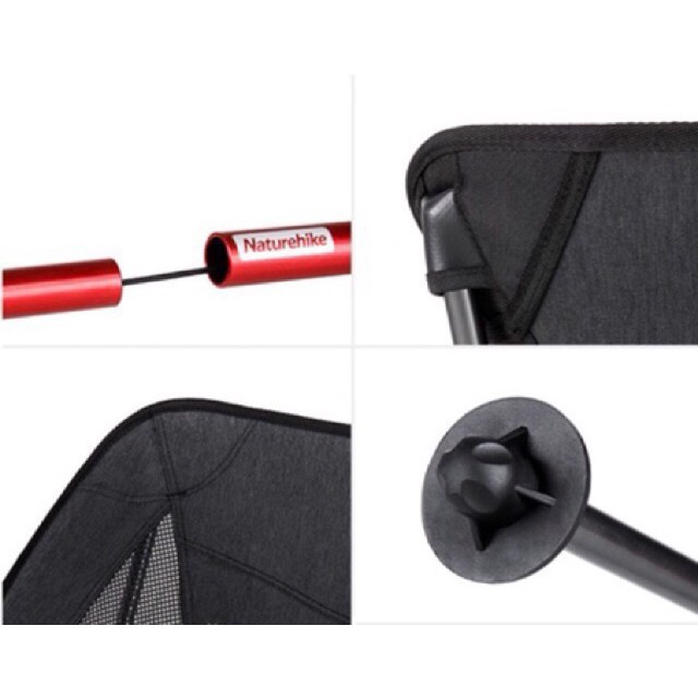 Ghế cắm trại naturehike campoutvn dã ngoại ghế gấp câu cá đen Nhôm 2019 A041