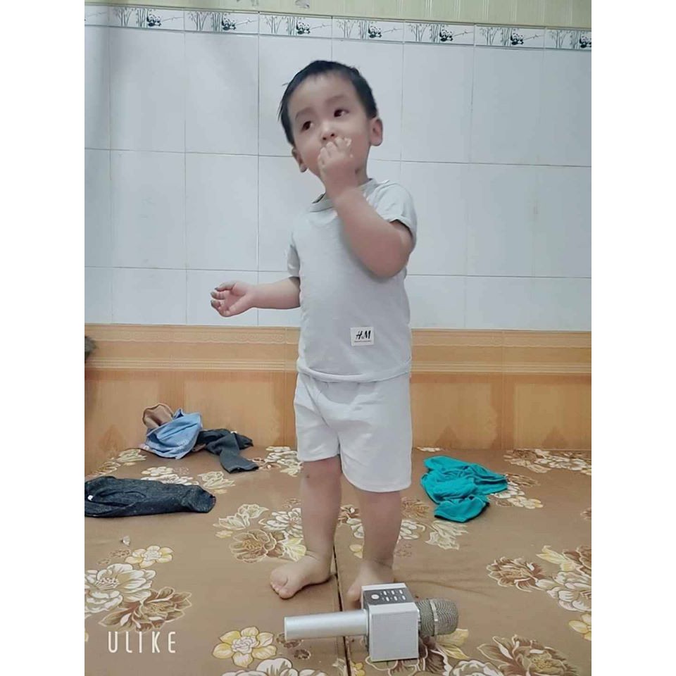 Bộ đồ HM trơn thun coton cho bé 4-18kg