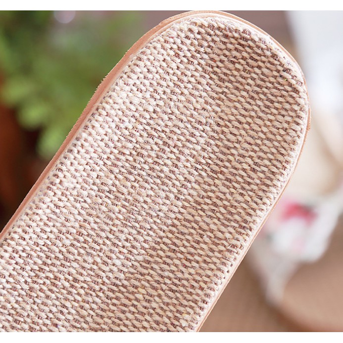 Dép cói nam quai chéo nâu đen