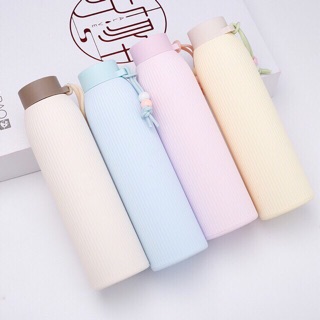BÌNH ĐỰNG NƯỚC GIỮ NHIỆT THUỶ TINH 420ml (màu giao ngẫu nhiên)