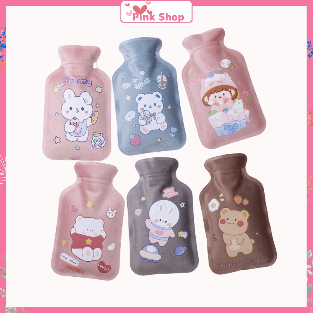 Túi chườm ấm nóng lạnh, Túi giữ nhiệt Pinkshop đa năng giảm đau bụng kinh 280ml