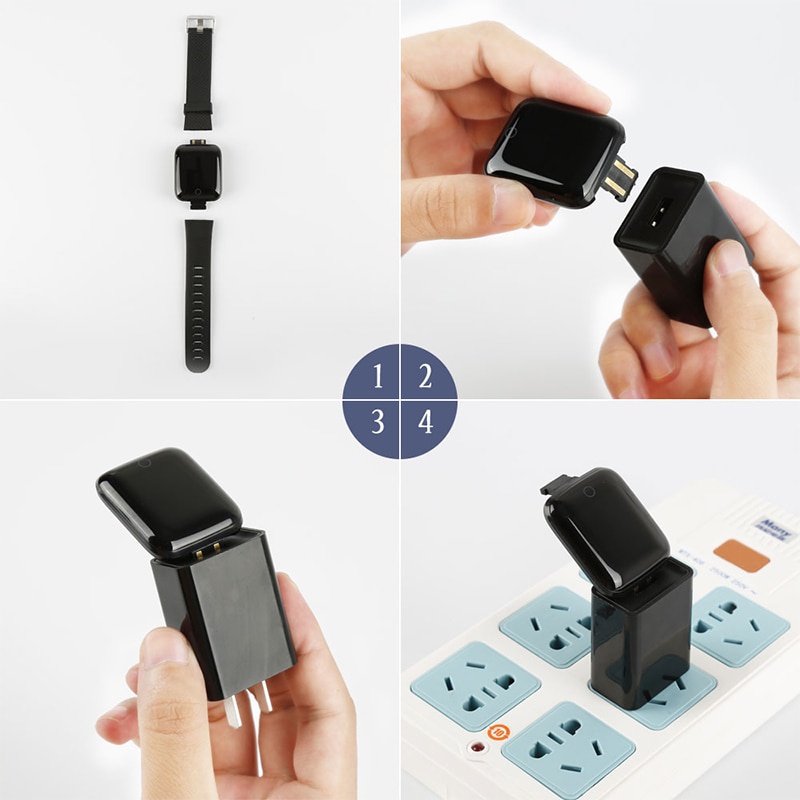 Đồng Hồ Thông Minh Màn Hình Lớn 1.3 Inch Kết Nối Bluetooth Sạc USB Cho Nam Nữ