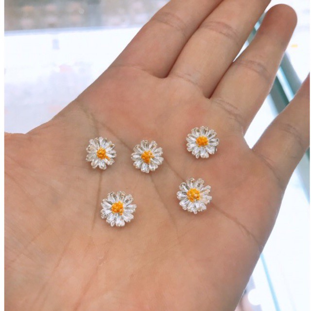 Mặt dây chuyền cúc hoạ mi chuẩn bạc ta-THJ SILVER