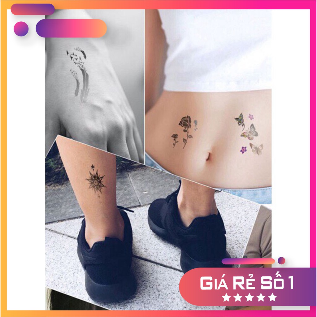 HOT Tờ Hình Xăm Dán Tattoo Xăm Nước Tha Thu-Giao mẫu ngẫu nhiên