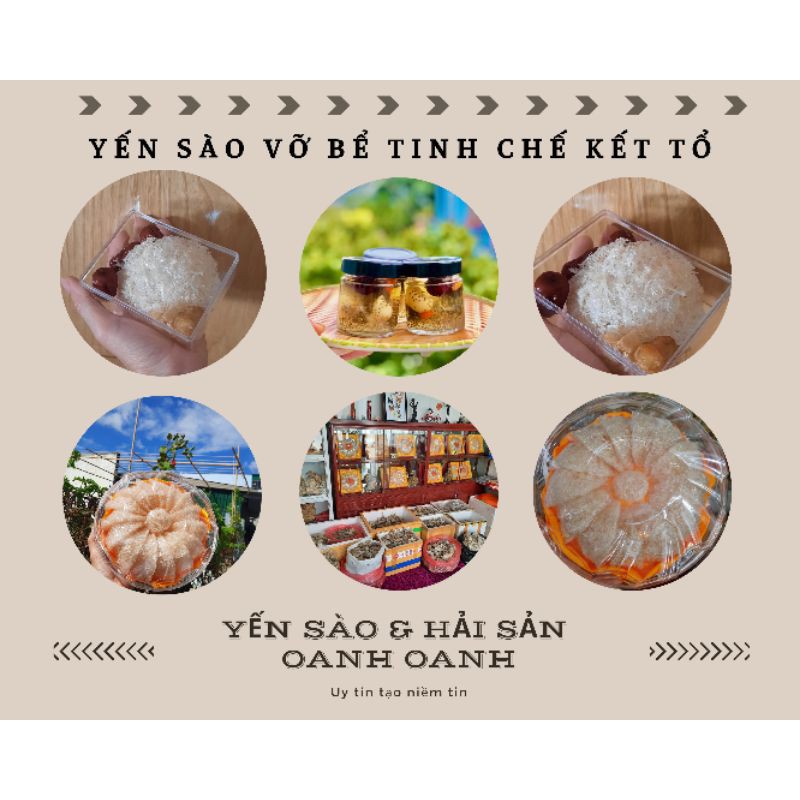 50gr Yến Sào vỡ bể tinh chế kết tổ Nha Trang - Khánh Hòa - Tặng kèm đồ chưng