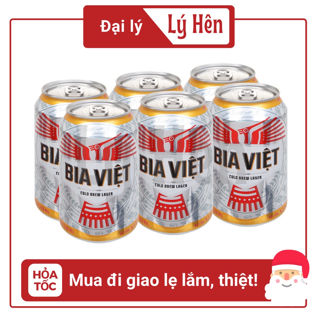 Lốc 6 Lon Bia Việt - Heineken Việt Nam 330ml/Lon Date Luôn Mới