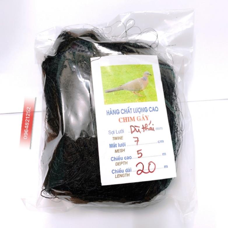 Lưới bẫy chim sợi bằng dù thái 7cm cao 5m dài 30m hàng loại 1 lưới siêu bền siêu zai siêu nhậy y hình
