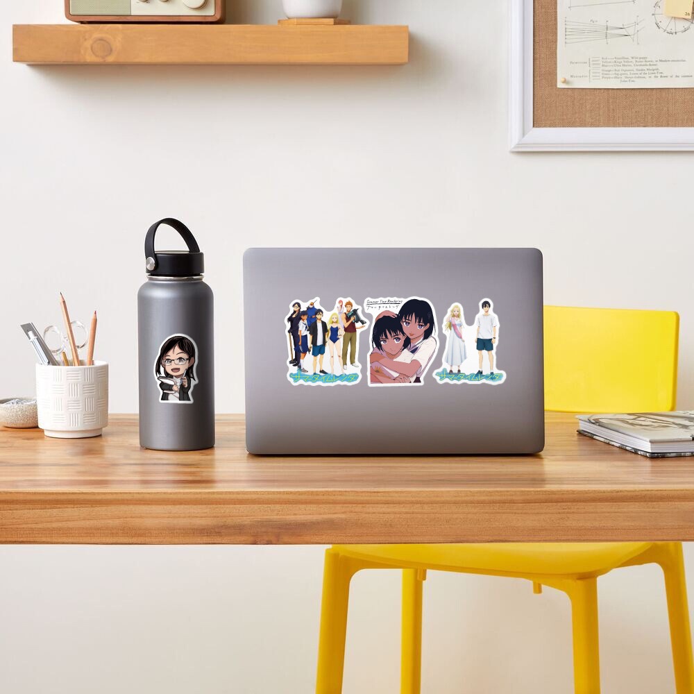 Bộ 50 Miếng Dán Hoạt Hình Thời Gian Mùa Hè Trang Trí Ván Trượt / Điện Thoại / Guitar