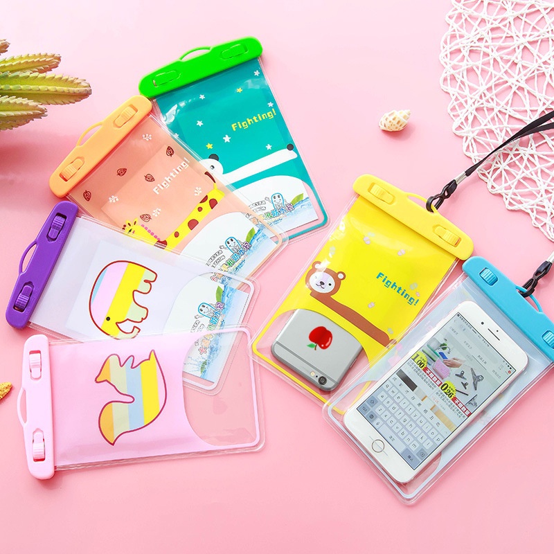 Túi Chống Nước Điện Thoại Túi Đựng Điện Thoại Chống Nước Khi Đi Bơi, Đi Biển, Đi Mưa Hình Động Vật Kute - Minh An Saigon