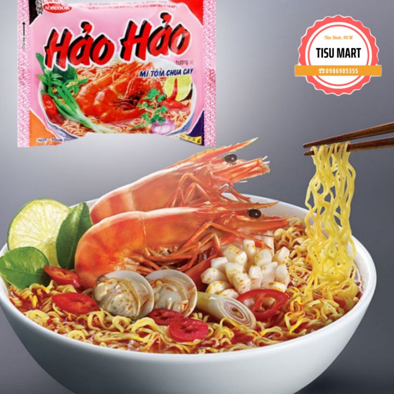 [HSD T1.2022] Mì Hảo Hảo Tôm Chua Cay (75gr / gói) | BigBuy360 - bigbuy360.vn