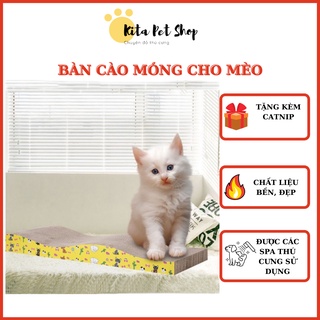 Bàn cào móng cho mèo kèm CANIP - Bàn cào móng mèo giúp mèo cào sạch và mòn bớt mòng