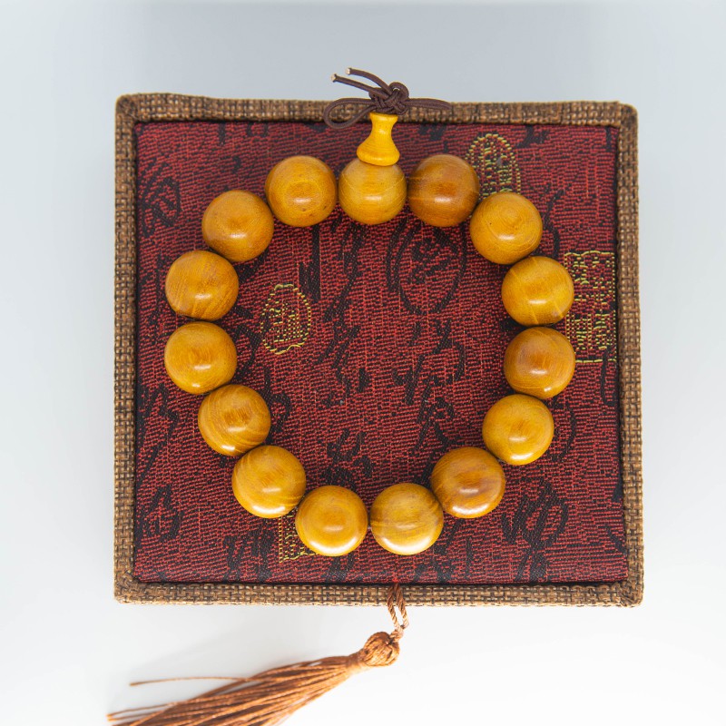 Vòng đeo tay Nam Hạt nguyện bằng gỗ giữ bình an trang sức VT-025