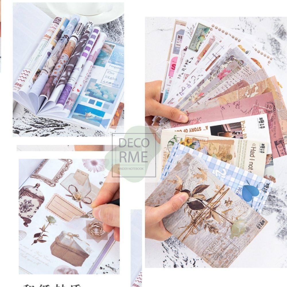 Dercome Sổ sticker tự cắt trang trí sổ tay,bullet journal phụ kiện văn phòng phẩm