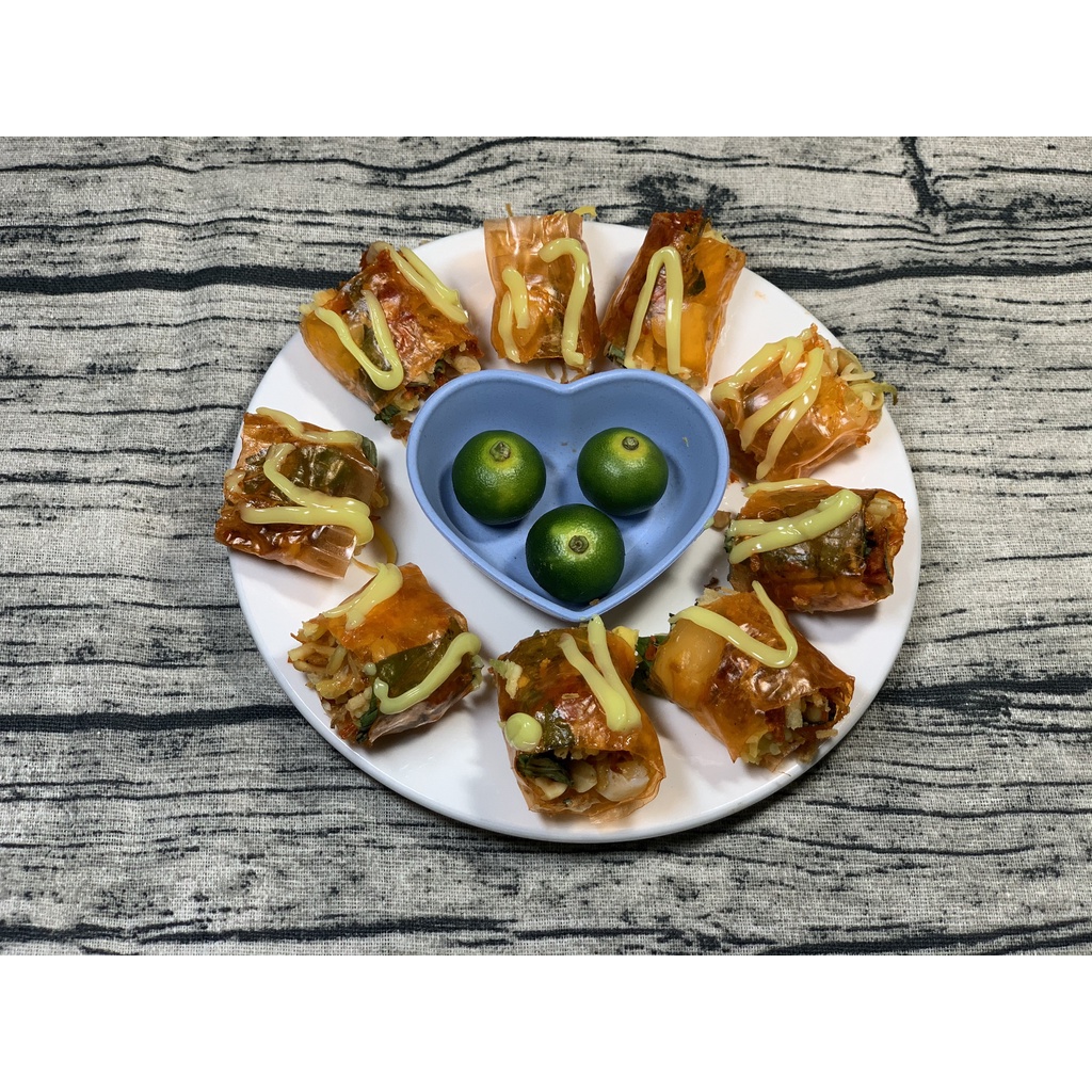 Combo Bánh Tráng Cuộn Sốt Me, Sốt Bơ Tự Làm Tại Nhà Full Topping Kèm Sốt Siêu Ngon