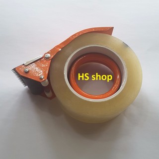 Combo Cuộn băng dính(Băng keo) trong, lõi nhựa, loại 330g và Dụng cụ cắt 100 yard -NPP HS shop
