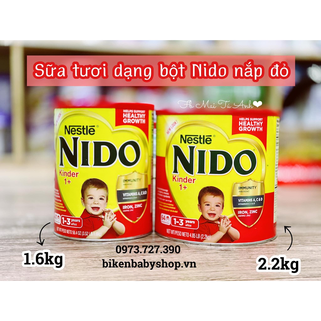 Sữa tươi Nido nắp đỏ 1y+ 2.2kg