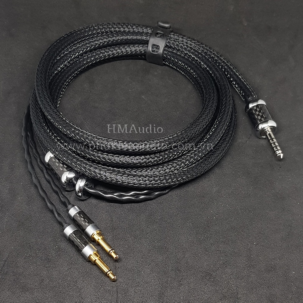 Dây tai nghe đồng OFC bọc chống nhiễu CANARE - Connector Dual mini 3.5mm - Hifiman Ananda Arya Susvara Sundara