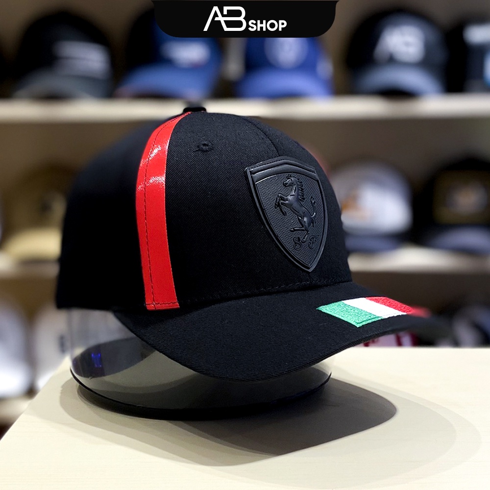 Mũ Lưỡi Trai Ferrari Italy Đen Cao Cấp