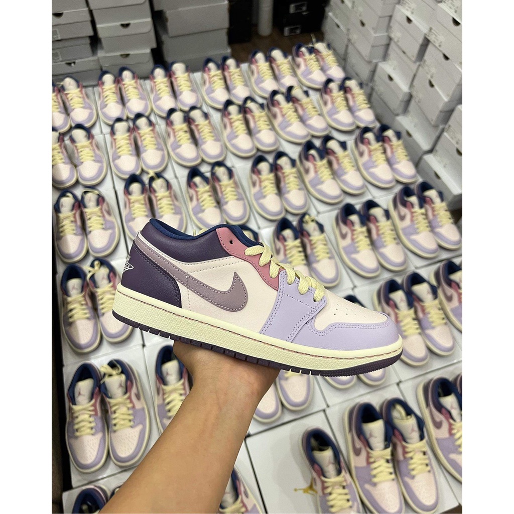 Giày Nike Jordan 1 Purple Pastel Chính Hãng 💙SIMPLE SNEAKER💙 Nike Air Jordan 1 Pink Purple W Màu Hồng [DZ2768-651]